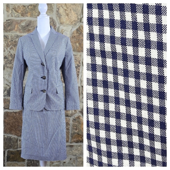 Talbots Dresses & Skirts - NEW Talbots 8 10 Plaid Checked Skirt Suit Set